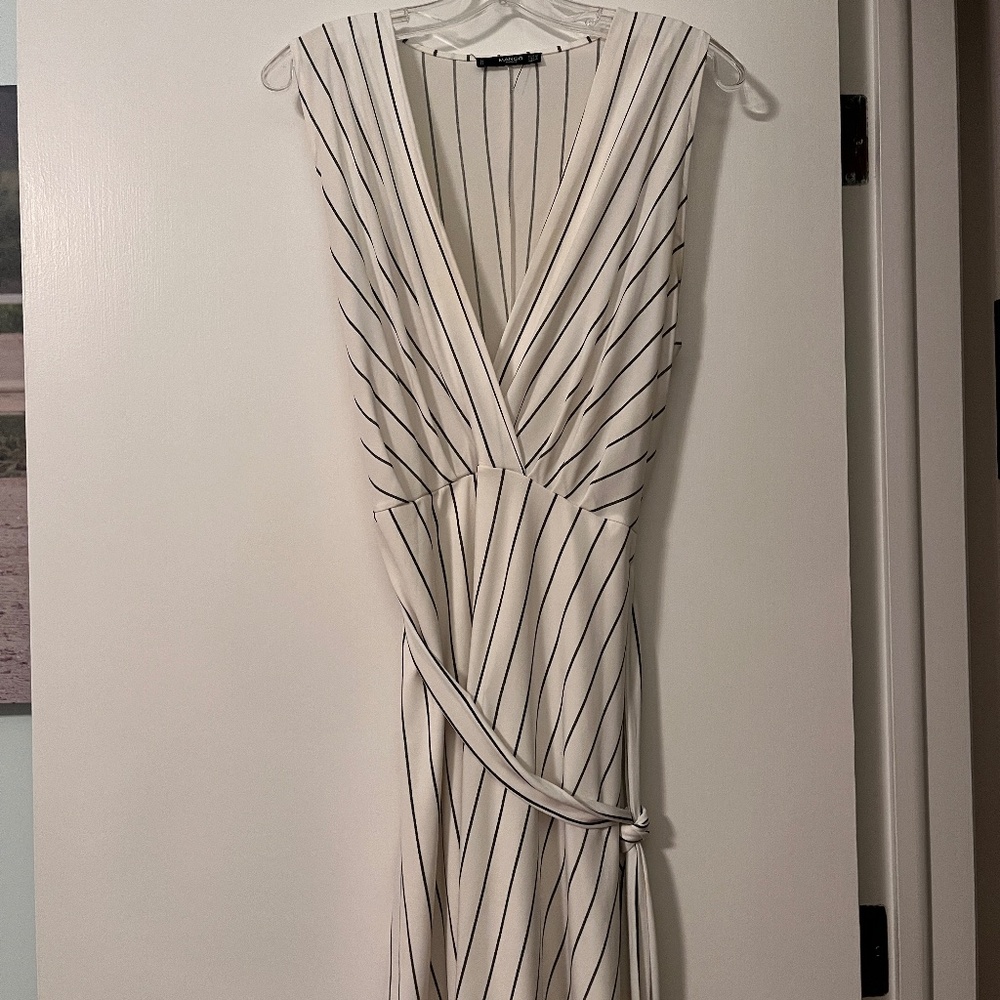 Mango Striped Tie-Dress